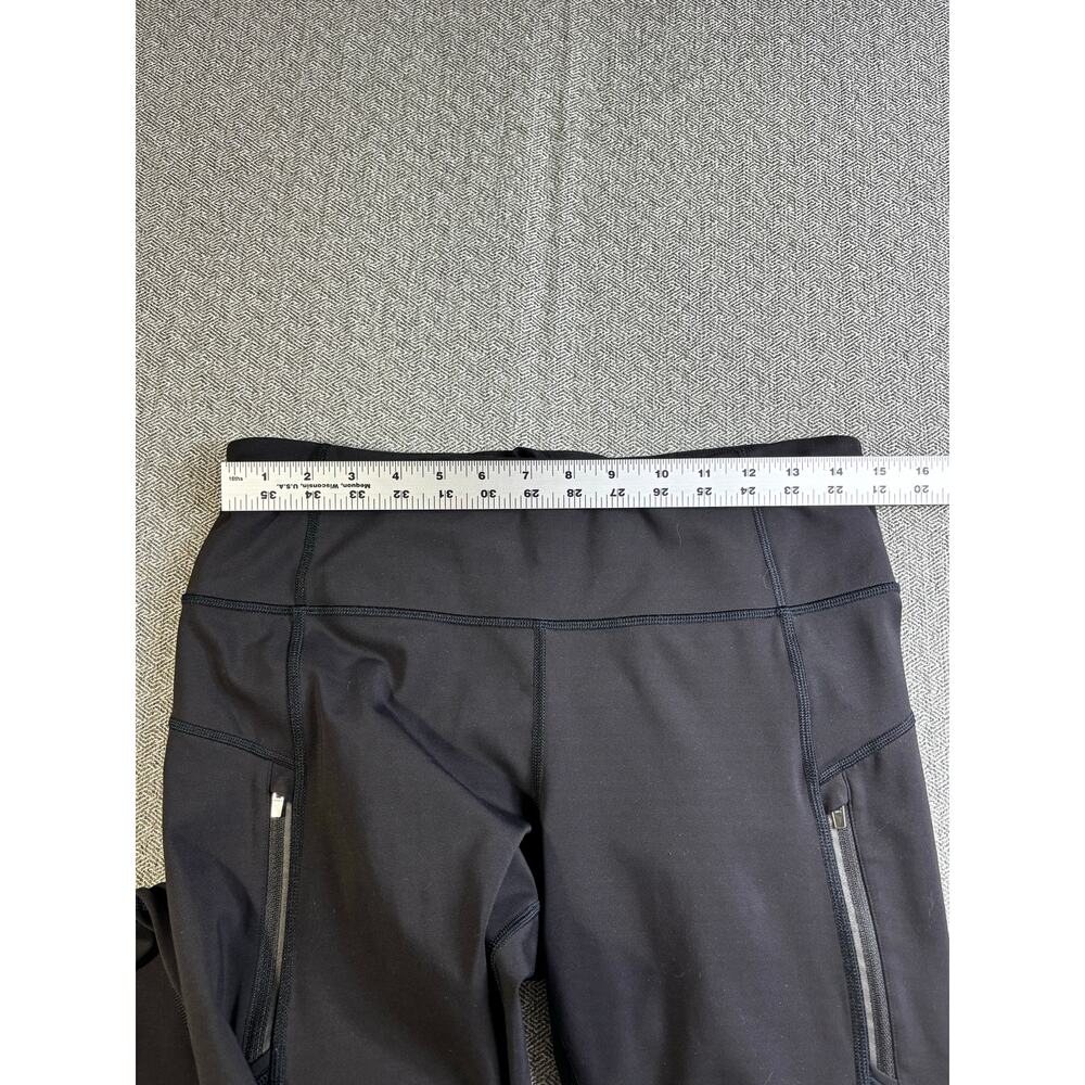 Athleta Ranier Leggings Sz L 7/8 Ankle Length Black Legging Pocket - Picture 5 of 10